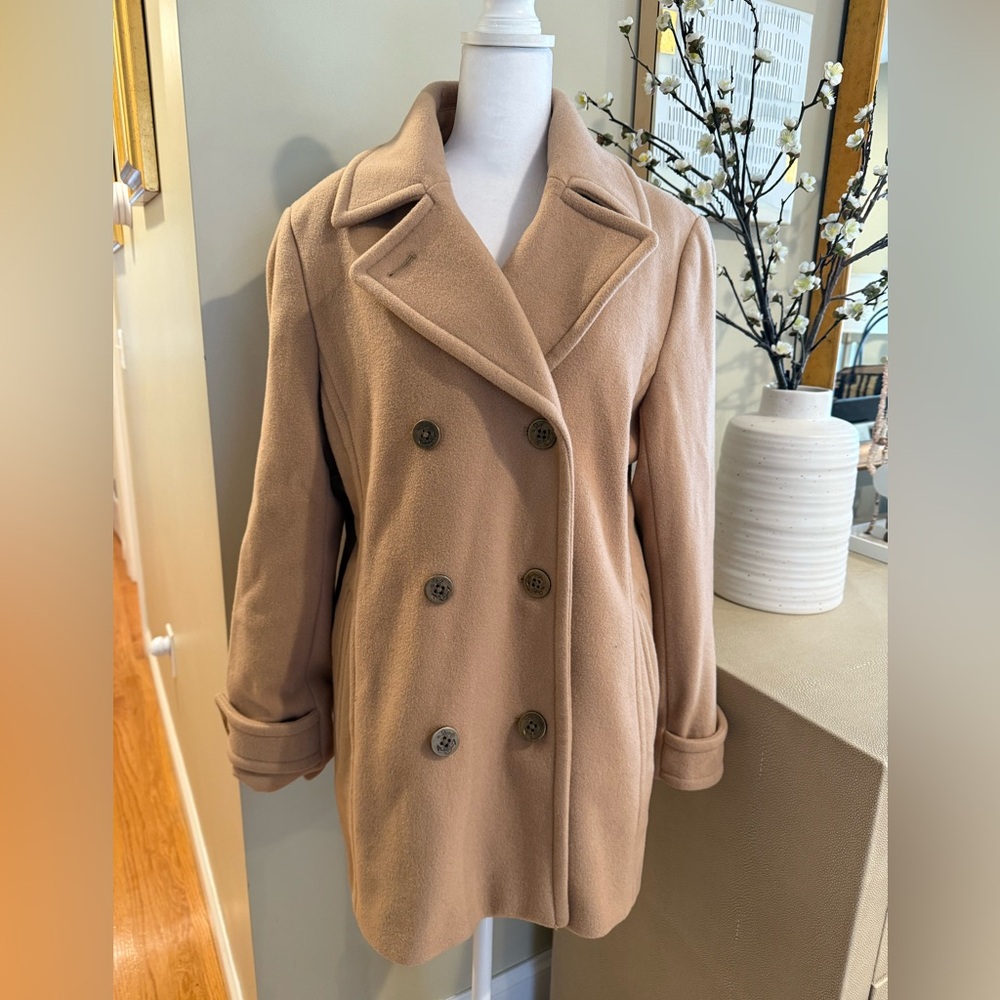 Land's End Women's Lighthouse Camel Peacoat